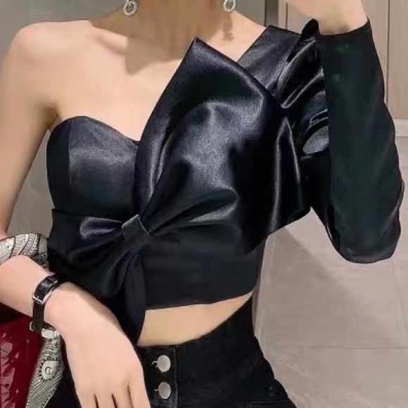 Satin style crop top